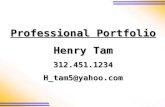 Professional Portfolio Henry Tam 312.451.1234 H_tam5@yahoo
