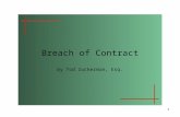 Breach of Contract by  Tod  Zuckerman, Esq.
