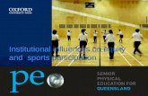 Institutional  influences on equity  and  sports  participation
