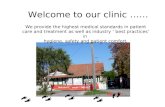 Welcome to our clinic ……