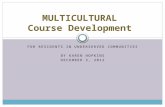 MULTICULTURAL  Course Development