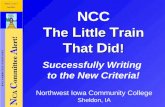 NCC T he  L ittle  T rain T hat  D id! Successfully Writing  to the New Criteria!
