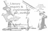 Literary enquiry & experimental method