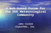 A Web-based Forum for the DOE Meteorological Community