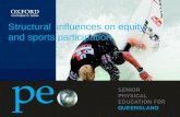 Structural  influences on equity and sports participation