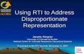 Using RTI to Address Disproportionate Representation