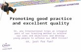 Promoting good practice and excellent quality
