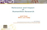 Relevance and Impact  of  Humanities Research