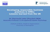 Developing responsible business practices in SMEs:  Lessons learned from the UK