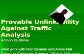 Provable Unlinkability Against Traffic Analysis