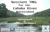 Nutrient TMDL for the  Cahaba River Watershed A joint proposal  by  ADEM and EPA Region 4