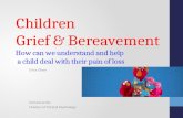 Children Grief & Bereavement How can we understand and help  a child deal with their pain of loss