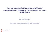 Entrepreneurship Education and Social Empowerment: Widening Participation for Self-Sufficiency