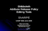 Shibboleth Attribute Release Policy Editing Tools ShARPE