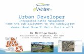 Urban Developer Integrated Water Management From the sub-allotment to the subdivision