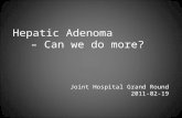 Hepatic Adenoma – Can we do more?