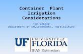 Container  Plant Irrigation Considerations