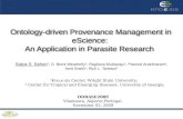 Ontology-driven Provenance Management in eScience:  An Application in Parasite Research