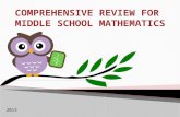 COMPREHENSIVE REVIEW FOR  MIDDLE SCHOOL MATHEMATICS