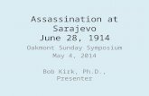 Assassination at Sarajevo June 28, 1914