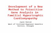 Development of a New Method to Prioritise Gene Analysis in  Familial Hypertrophic Cardiomyopathy