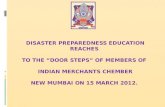 DISASTER  PREPAREDNESS EDUCATION REACHES  TO THE “DOOR STEPS” OF MEMBERS OF