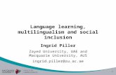 Language learning, multilingualism and social inclusion