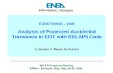 EUROTRANS – DM1 Analysis of Protected Accidental Transients in EFIT with RELAP5 Code