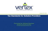 Tax Standards for Solution Providers