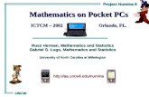Mathematics on Pocket PCs ICTCM – 2002                             Orlando, FL.