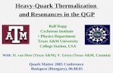 Heavy-Quark Thermalization  and Resonances in the QGP