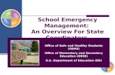 School Emergency Management:  An Overview For State Coordinators
