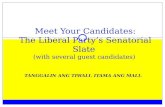 Meet Your Candidates: The Liberal Party’s Senatorial Slate  (with several guest candidates)