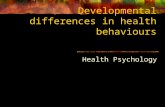 Developmental differences in health behaviours