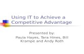 Using IT to Achieve a  Competitive Advantage