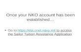 Once your NKO account has been established…