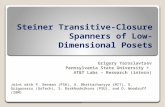 Steiner Transitive-Closure Spanners of Low-Dimensional Posets