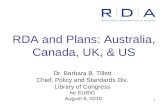 RDA and Plans: Australia, Canada, UK, & US
