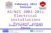 AS/NZS 3003:2011 Electrical installations   Patient areas