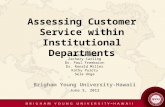 Assessing Customer Service within Institutional Departments