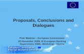 Proposals , Conclusions and Dialogues