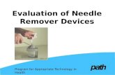 Evaluation of Needle Remover Devices
