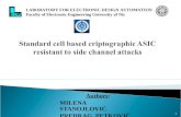 Standard cell based criptographic ASIC resistant to side channel attacks