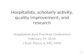Hospitalists, scholarly activity, quality improvement, and research