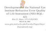 Development of the National Eye Institute Refractive Error Quality of Life Instrument (NEI-RQL-42)