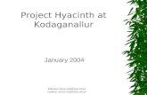 Project Hyacinth at Kodaganallur