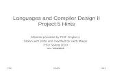 Languages and Compiler Design II Project 5 Hints