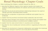 Renal Physiology: Chapter Goals