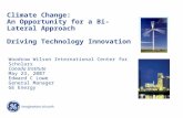 Climate Change:  An Opportunity for a Bi-Lateral Approach Driving Technology Innovation