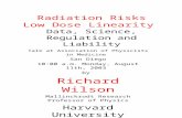 Radiation Risks Low Dose Linearity Data, Science, Regulation and Liability